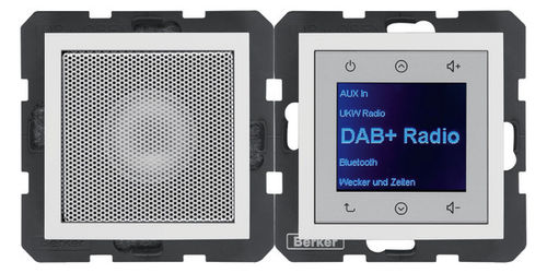 Berker Radio Touch DAB+ Q.1 Q.3 Q.7 polarweiß samt