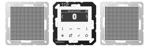 Jung Smart Radio DAB+ Bluetooth Serie A und AS alpinweiß