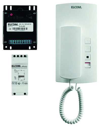 Elcom 100.014.1 Türsprechanlage Einbautkit 1 Wohneinheit Audio AEK-1