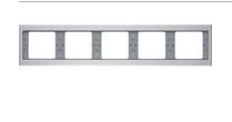 Berker Rahmen 5-fach K.5 waagerecht aluminium eloxiert