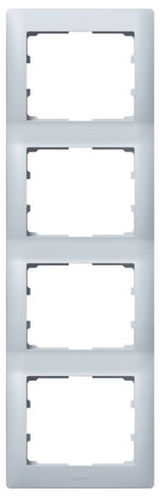 Legrand Rahmen 4-fach Galea LIfe senkrecht soft aluminium