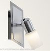 Trio Spot alu 1x LED Aluminium gebürstet Glas weiß