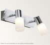 Trio-Leuchten LED Spot 2x LED Aluminium gebürstet chrom Glas weiß