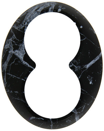 Elso Rahmen für 2-fach Steckdose Renova marmor schwarz