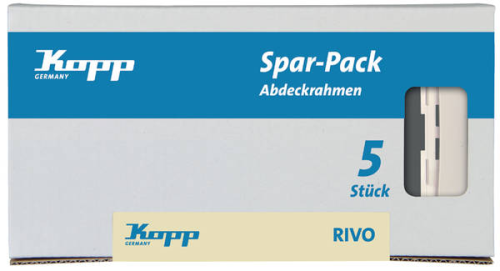 Kopp 5 Abdeckrahmen 2-fach Rivo Spar-Pack weiß