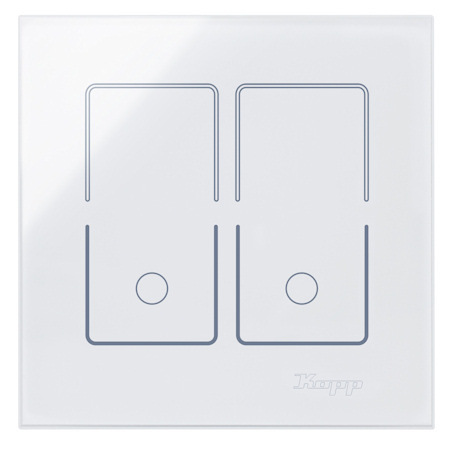 Kopp HKi8 Glassensor weiß 1-fach für Serien-Leistungsteil eckig