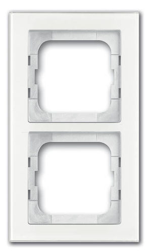 Busch-Jaeger Rahmen 2fach axcent weißglas