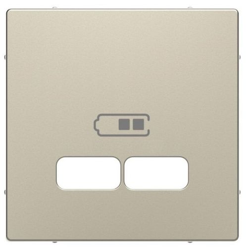 Merten Zentralplatte USB Ladestation Einsatz System Design sahara
