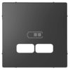 Merten Zentralplatte USB Ladestation System Design anthrazit