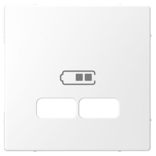 Merten Zentralplatte USB Ladestation Einsatz System Design lotosweiß