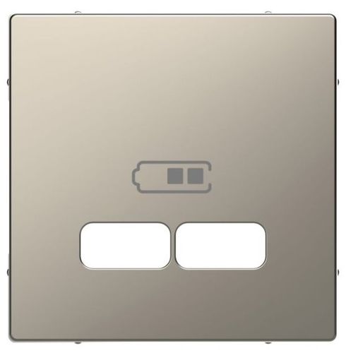 Merten Zentralplatte USB Ladestation System Design nickelmetallic