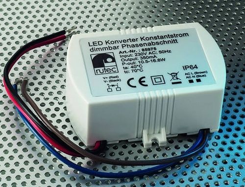 Rutec LED Konverter 350mA 10,5 - 16,8 W dimmbar phasenabschnitt