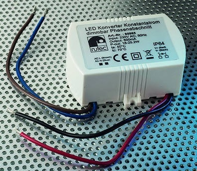 Rutec 100V-240V LED Konverter 600mA 18 - 25,2 W dimmbar phasenabschnitt