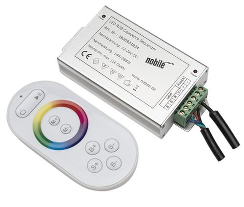 Nobile Steuergerät für RGB-LEDs mit Capscence-Handfunksender
