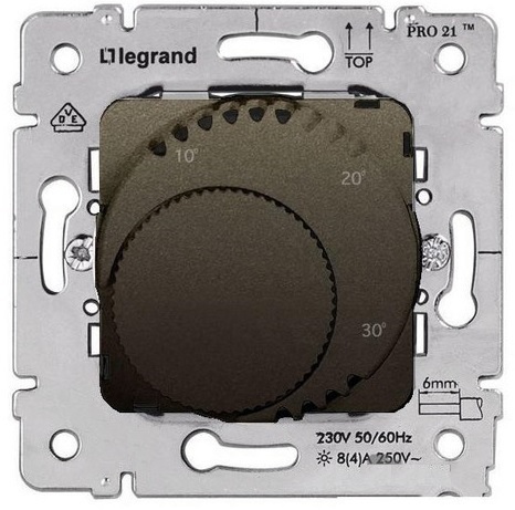 Legrand Raumthermostat Standard Wechseleinsatz Pro 21 dark Bronze
