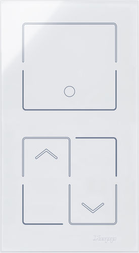 Kopp HKi8 Glas Sensor 2-fach senkrecht 1x Schalter/Taster 1x Jalousieschalter/Taster