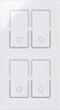 Kopp HKi8 Glas Sensor 2-fach senkrecht 2x Doppelschalter/Taster