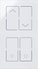 Kopp HKi8 Glas Sensor 2-fach senkrecht 1x Jalousieschalter/Taster 1x Doppelschalter/Taster