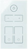 Kopp HKi8 Glas Sensor 2-fach senkrecht 1x Dimmer 1x Doppelschalter/Taster