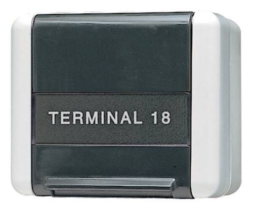 Jung Datenanschlussgehäuse WG800 mit Schriftfeld grau