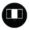Berker Zentralstück TAE Lautsprecherdose 1930 Glas schwarz glänzend