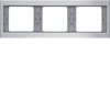 Berker Rahmen 3-fach K.5 waagerecht aluminium eloxiert