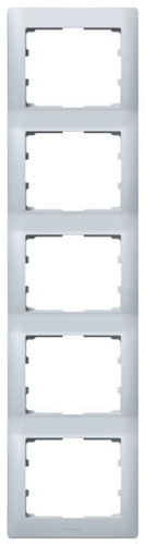 Legrand Rahmen 5-fach Galea LIfe senkrecht soft aluminium